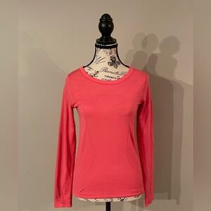 Lululemon Red Long-Sleeve Swiftly Tech Top